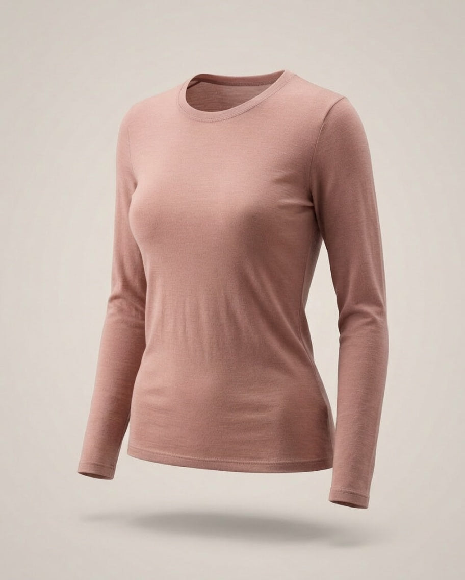 Merino Langarmshirt Damen